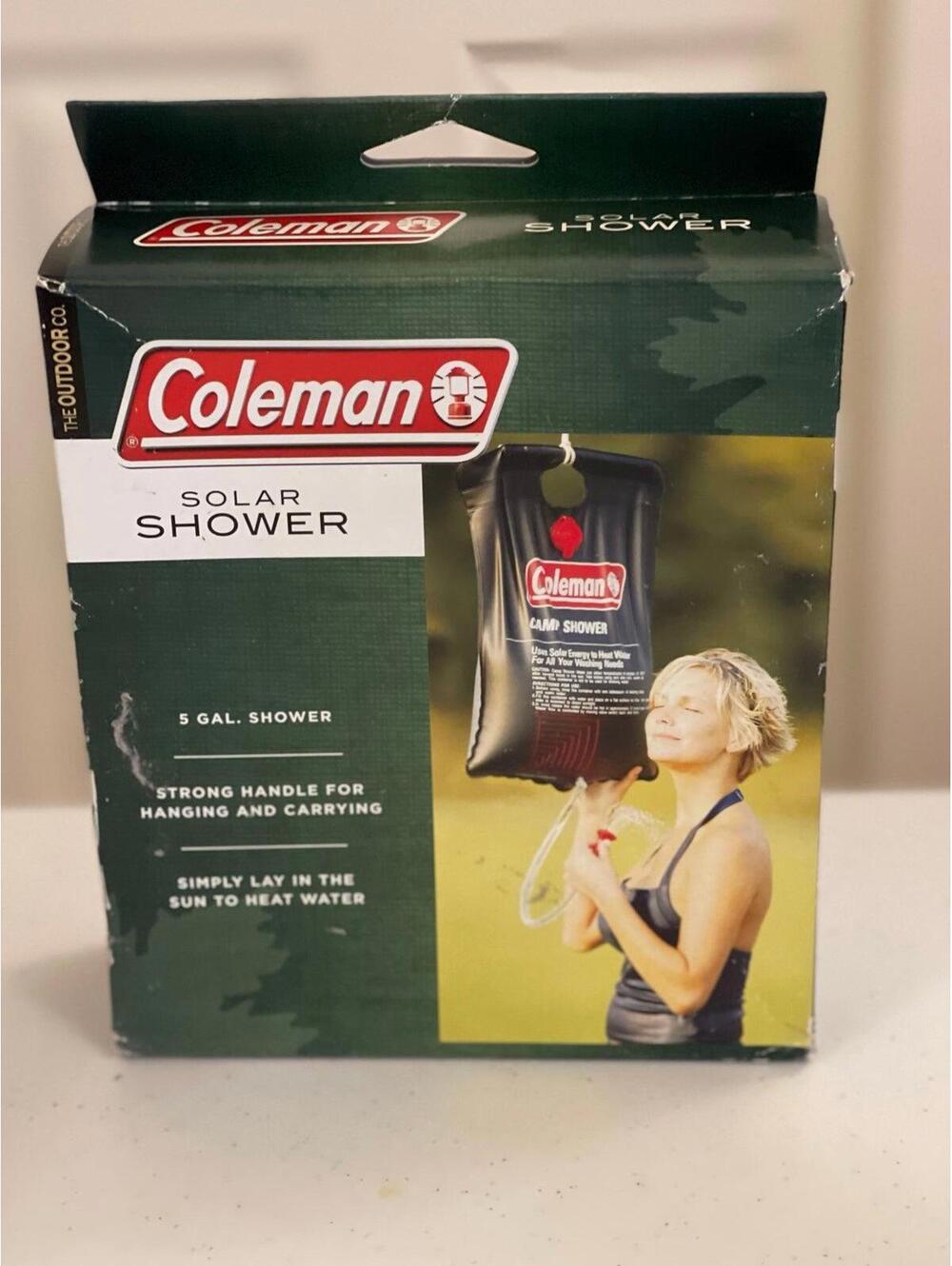 New - Coleman 5-Gallon Solar Shower